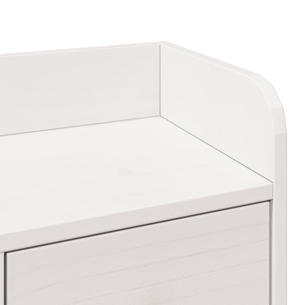 Bookcase Bed without Mattress White 140x200 cm Solid Wood Pine