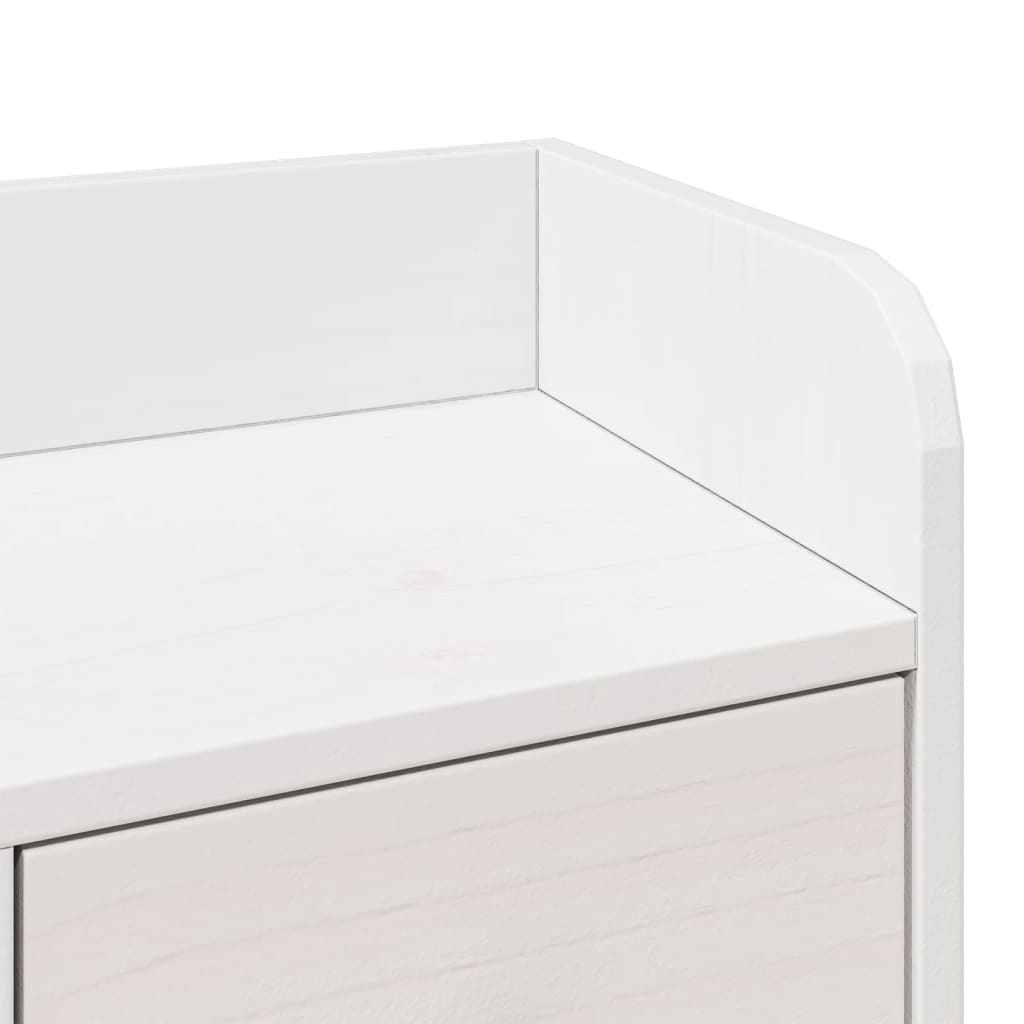 Bookcase Bed without Mattress White 90x190 cm Single Solid Wood Pine