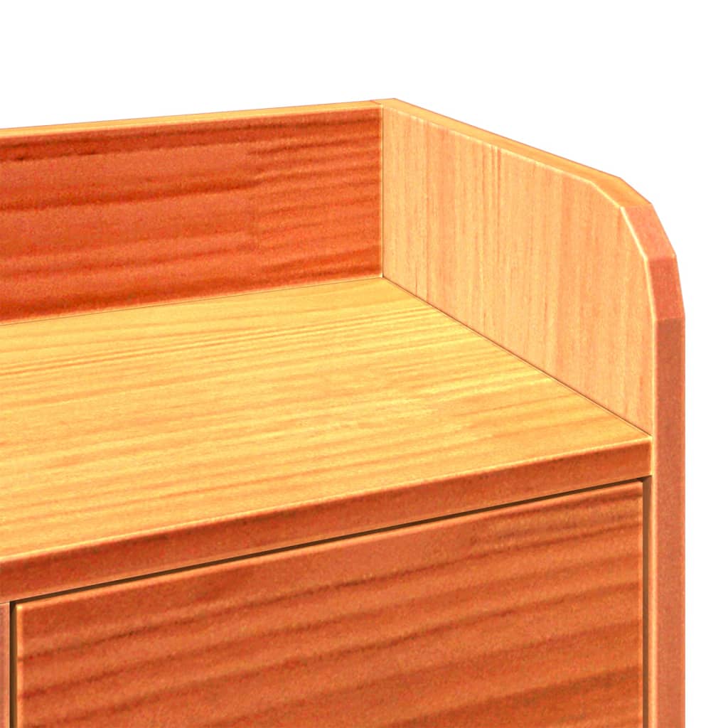 Bookcase Bed without Mattress Wax Brown 135x190 cm Double Solid Wood Pine