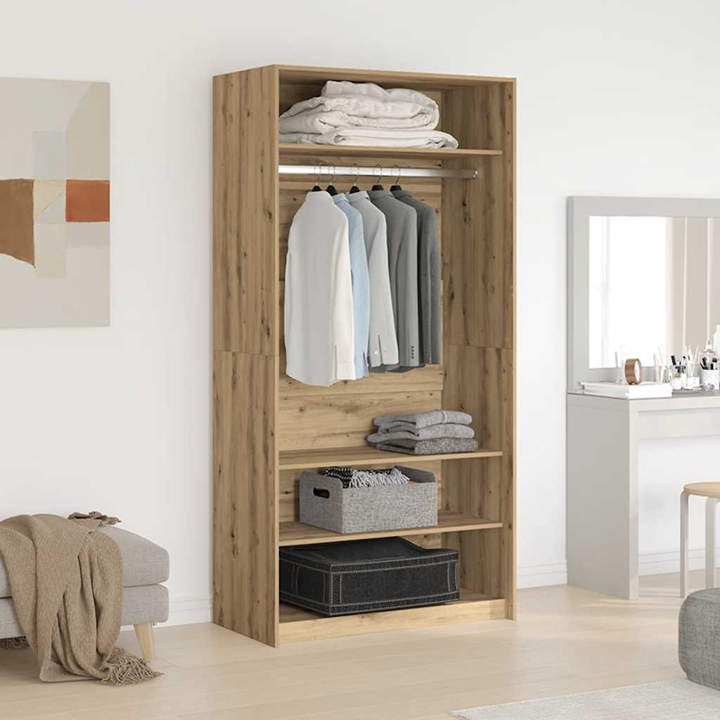 vidaXL Wardrobe Artisan Oak 100x50x200 cm Engineered Wood