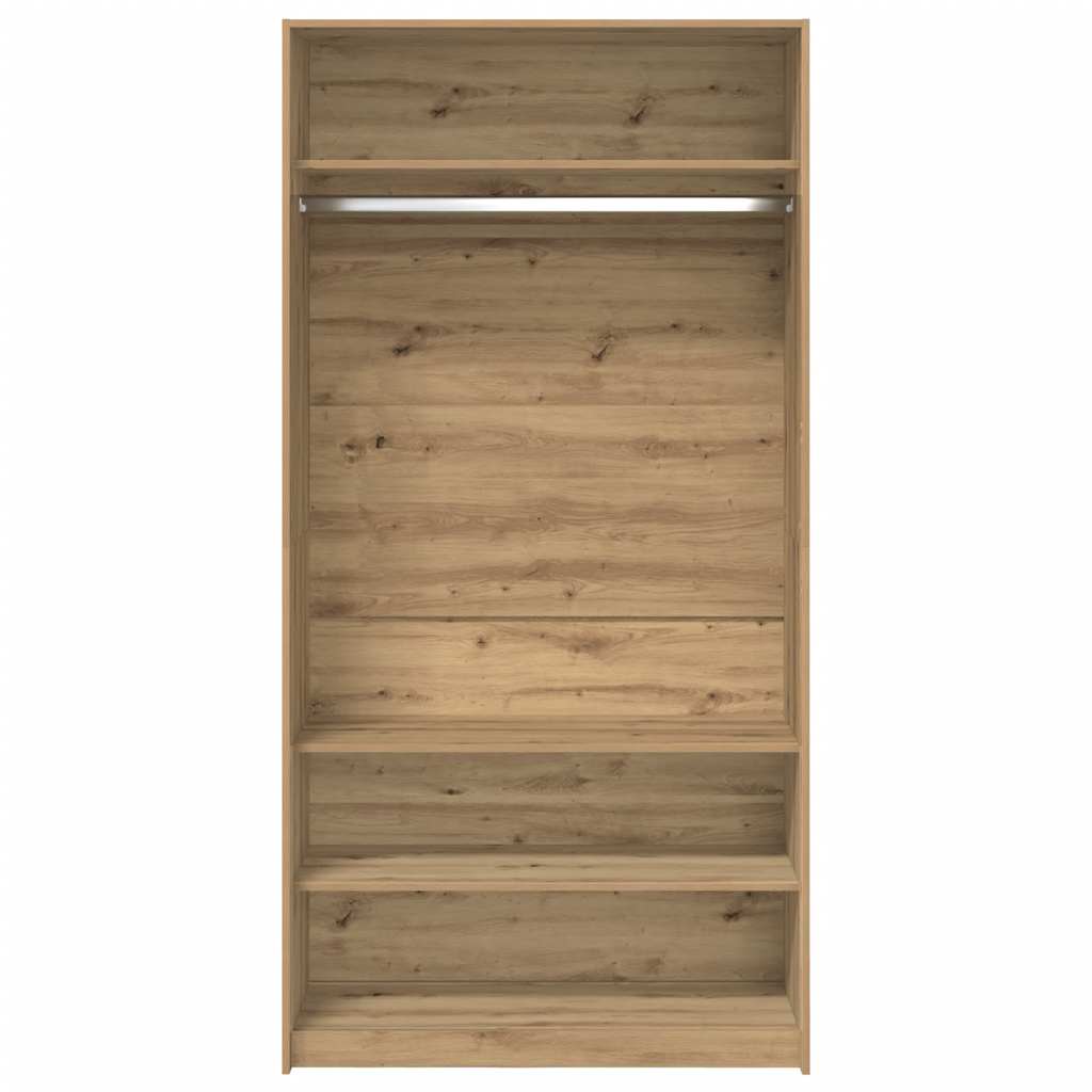 vidaXL Wardrobe Artisan Oak 100x50x200 cm Engineered Wood