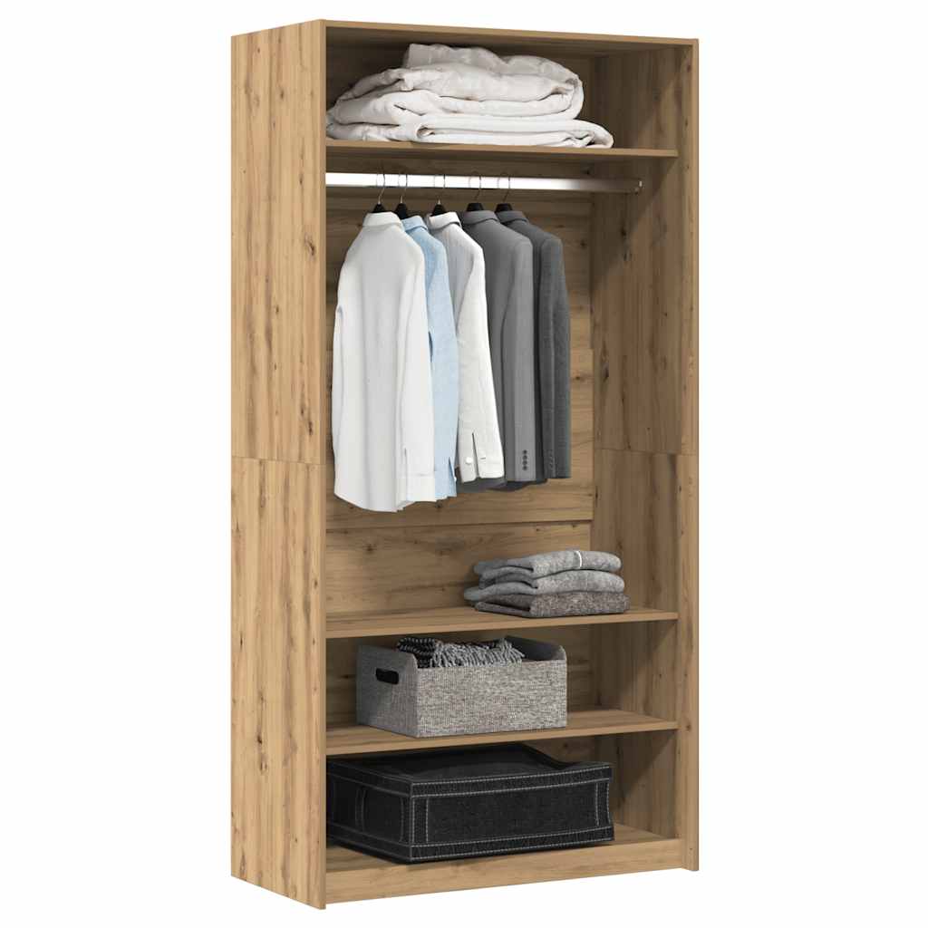 vidaXL Wardrobe Artisan Oak 100x50x200 cm Engineered Wood