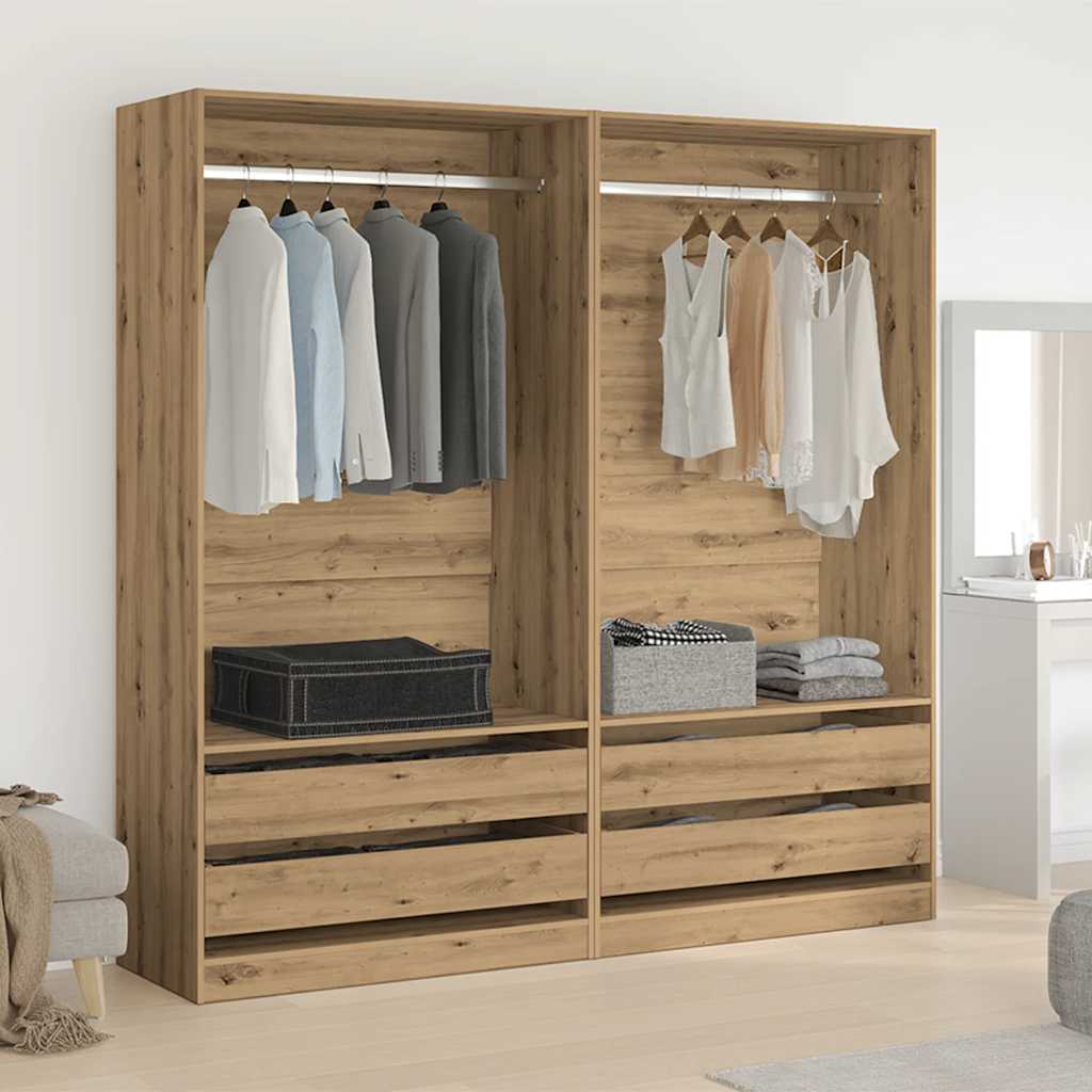 vidaXL Wardrobe Artisan Oak 100x50x200 cm Engineered Wood