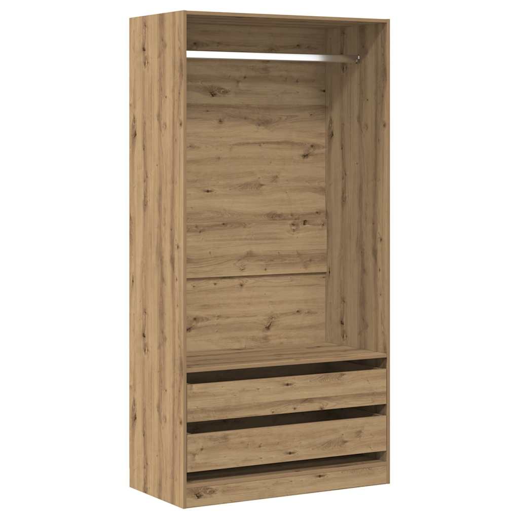 vidaXL Wardrobe Artisan Oak 100x50x200 cm Engineered Wood