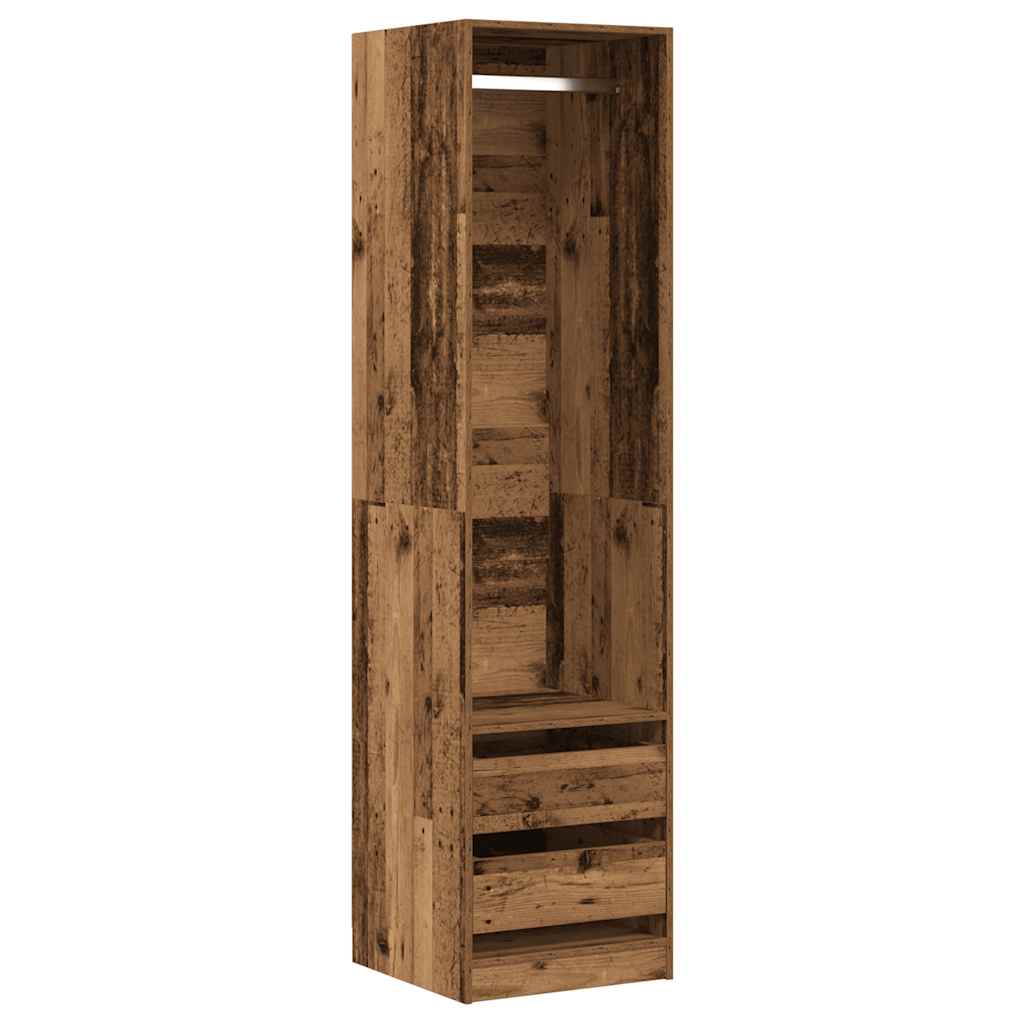 vidaXL Wardrobe Old Wood 50x50x200 cm Engineered Wood