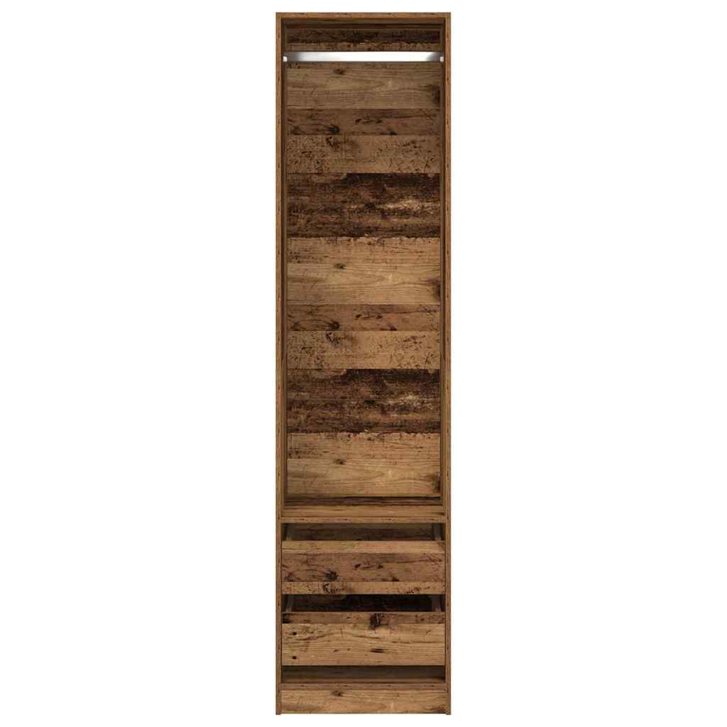 vidaXL Wardrobe Old Wood 50x50x200 cm Engineered Wood