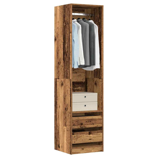 vidaXL Wardrobe Old Wood 50x50x200 cm Engineered Wood