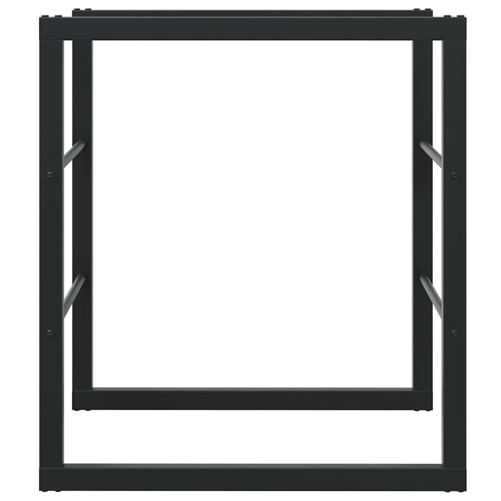 vidaXL Firewood Rack Black 55x30x61 cm Steel