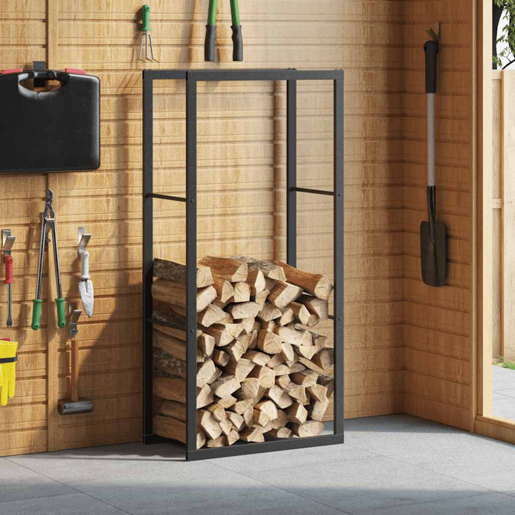 vidaXL Firewood Rack Black 55x30x116 cm Steel