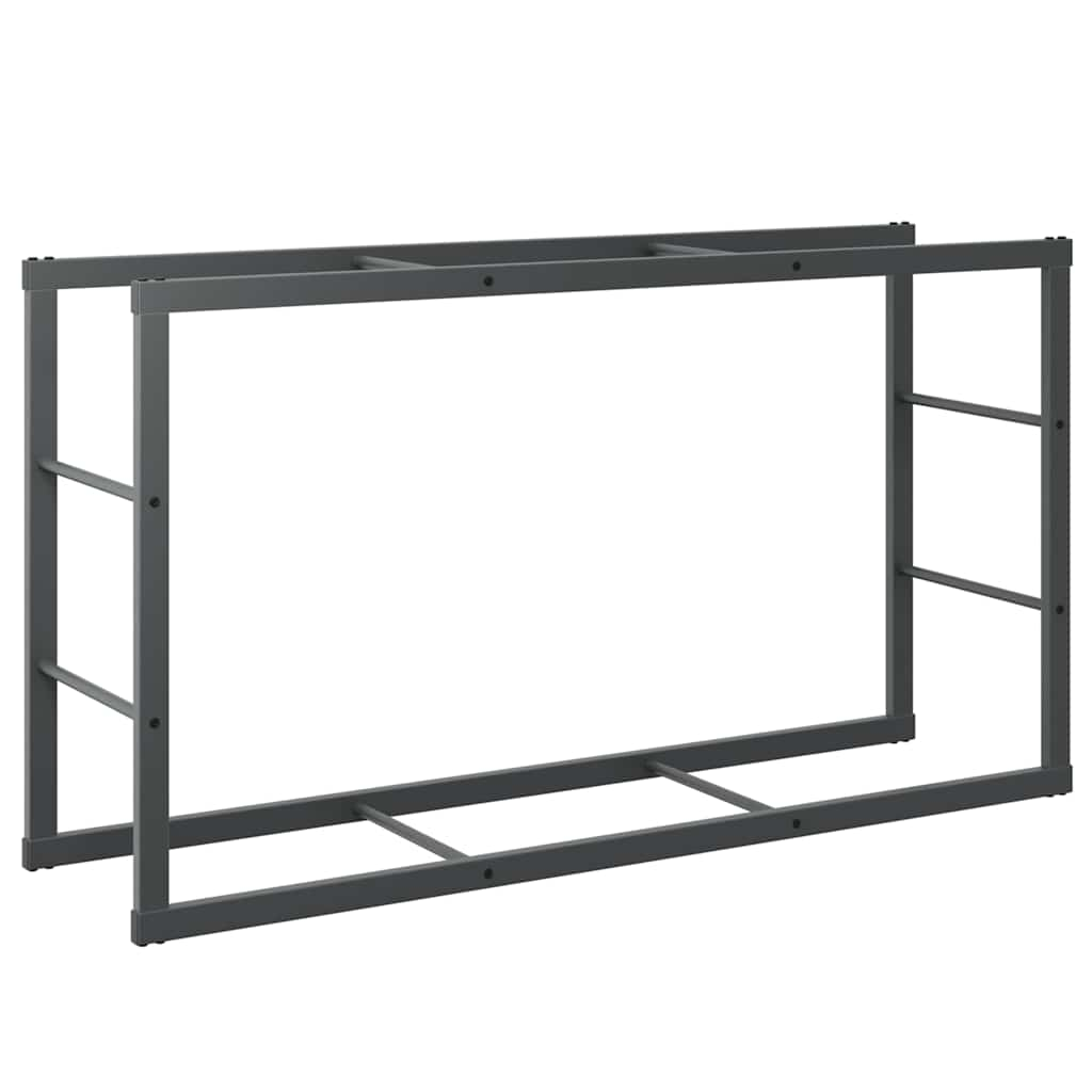 vidaXL Firewood Rack Black 110x30x61 cm Steel