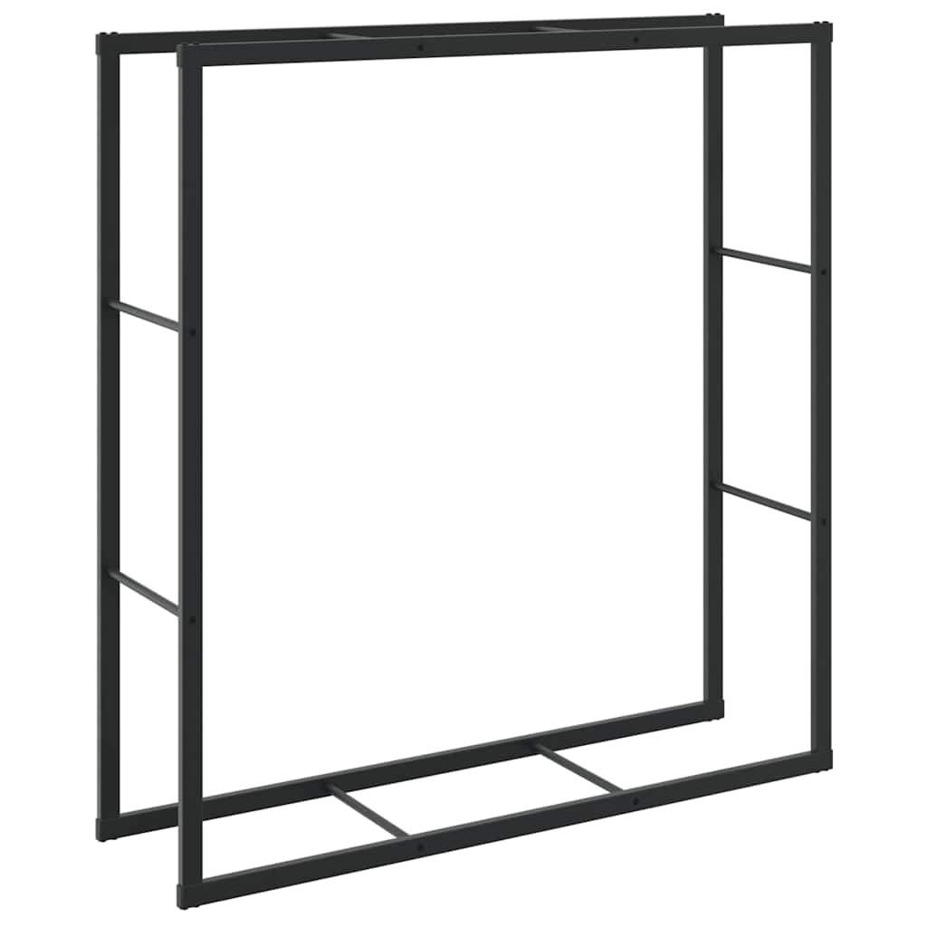 vidaXL Firewood Rack Black 110x30x116 cm Steel