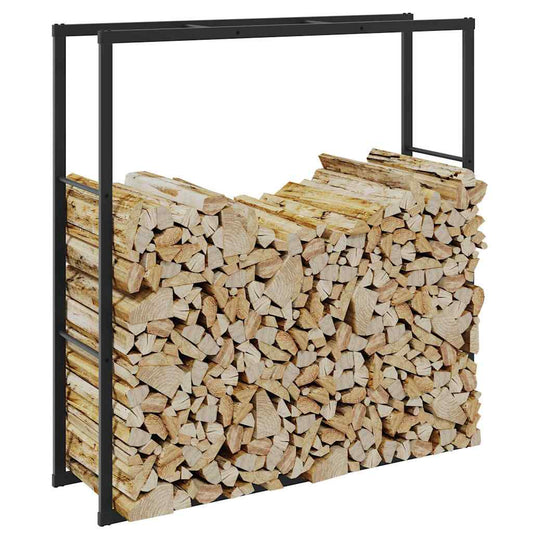 vidaXL Firewood Rack Black 110x30x116 cm Steel