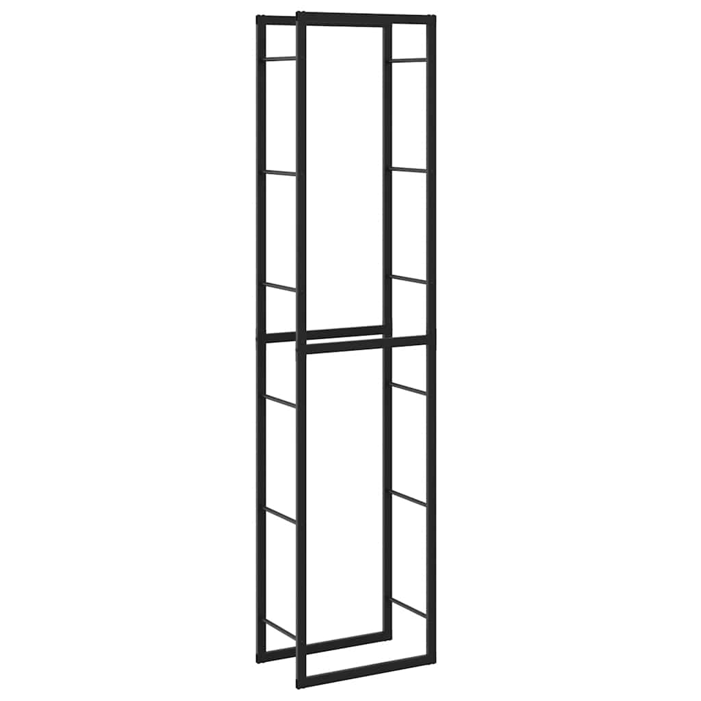 vidaXL Firewood Rack Black 50x30x209 cm Steel