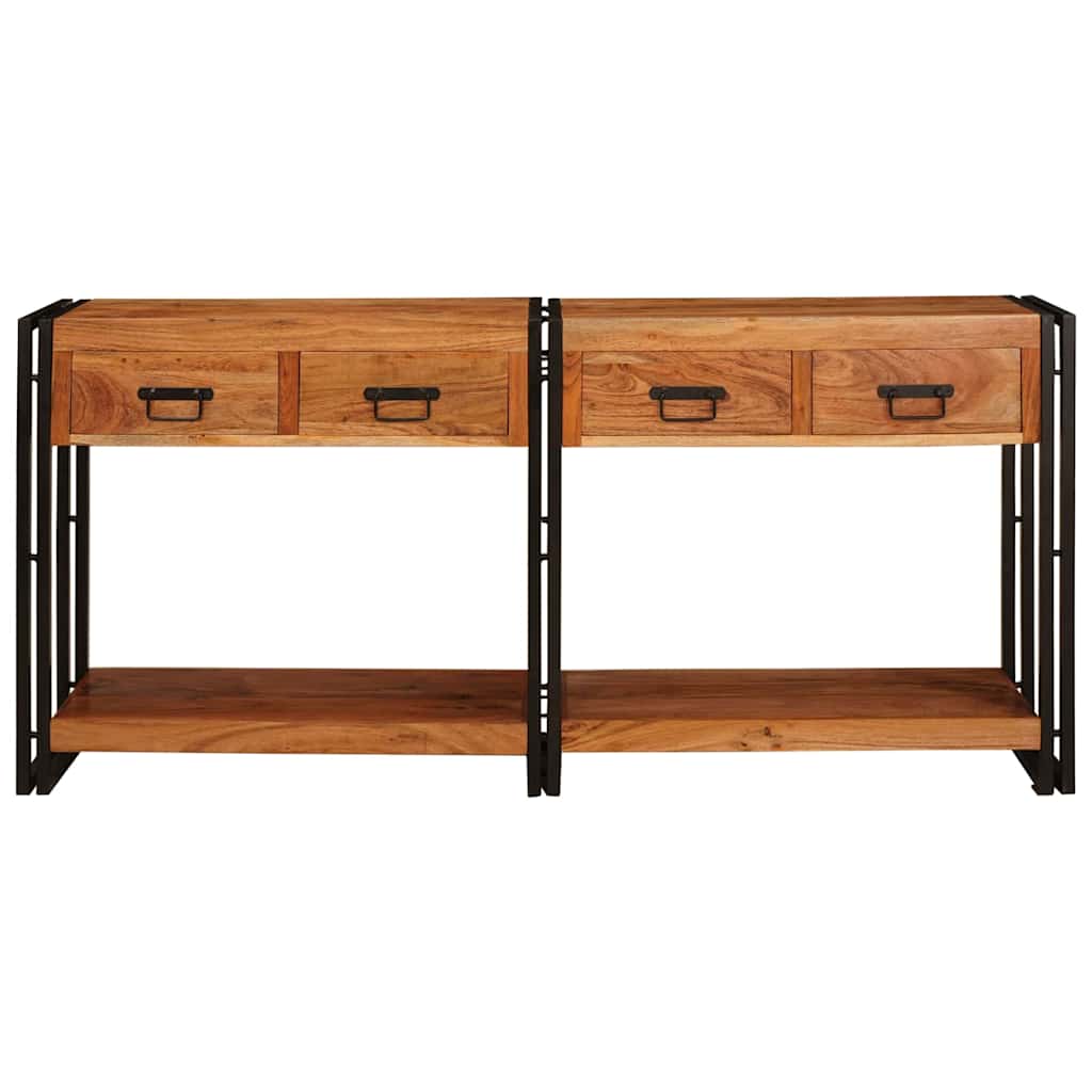 Console Tables 2 pcs Brown 161 x 33 x 75 cm Solid Acacia Wood