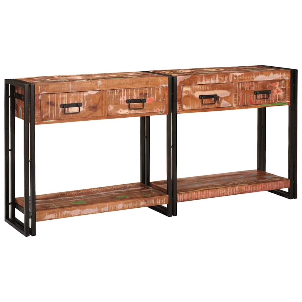Console Tables with Drawer 2 pcs Multicolour 161 x 33 x 75 cm