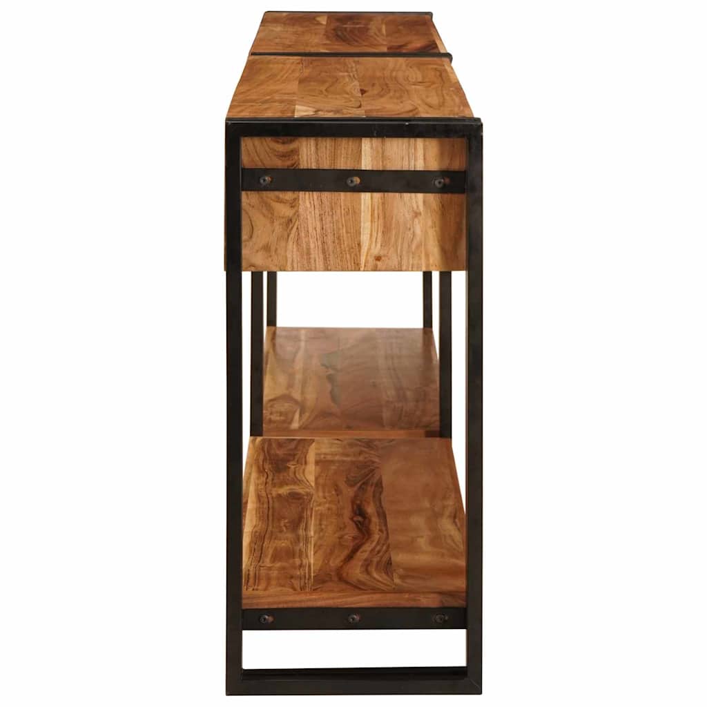 Console Tables 2 pcs Brown 200 x 33 x 75 cm Solid Acacia Wood