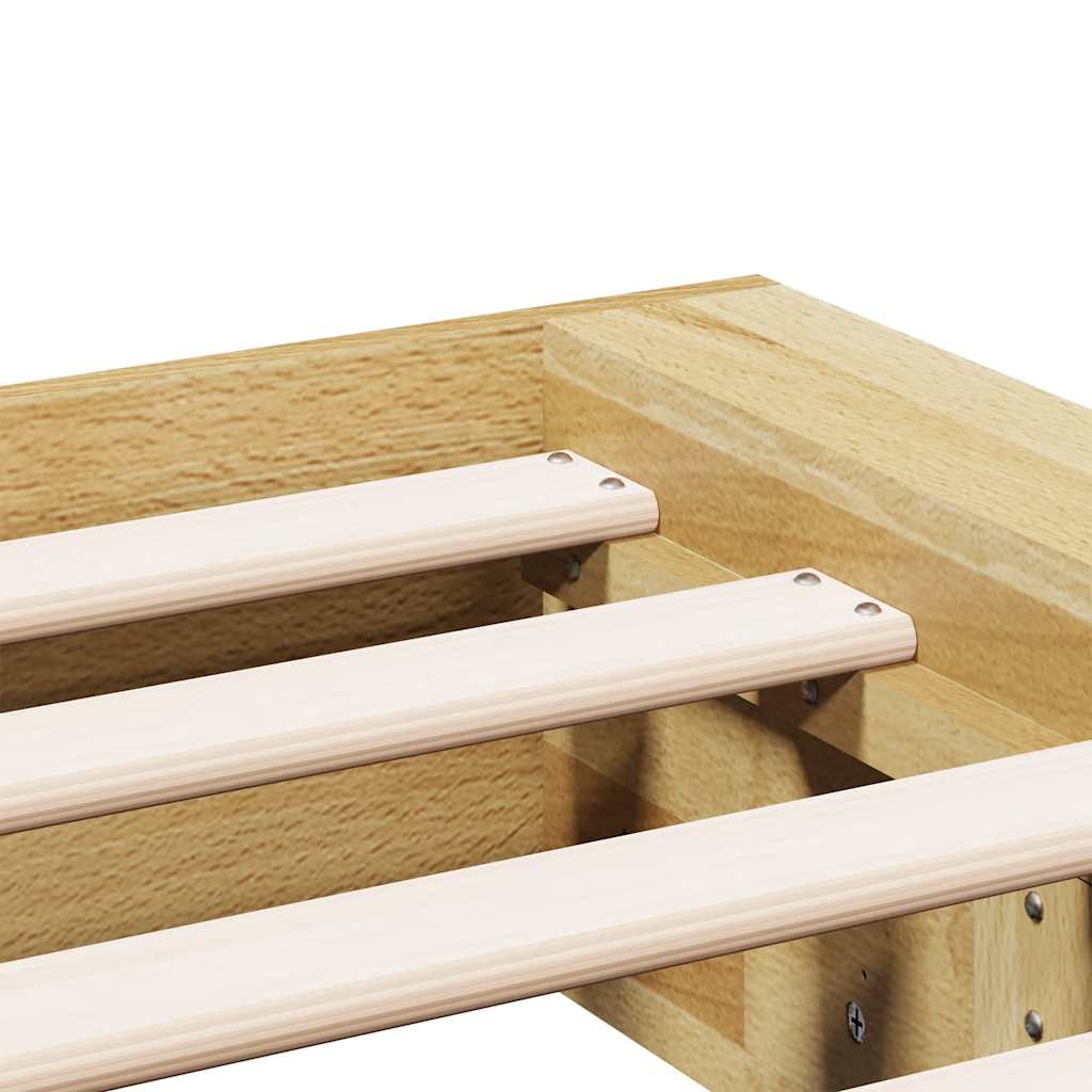 Bed Frame without Mattress 140x200 cm Solid Wood Oak