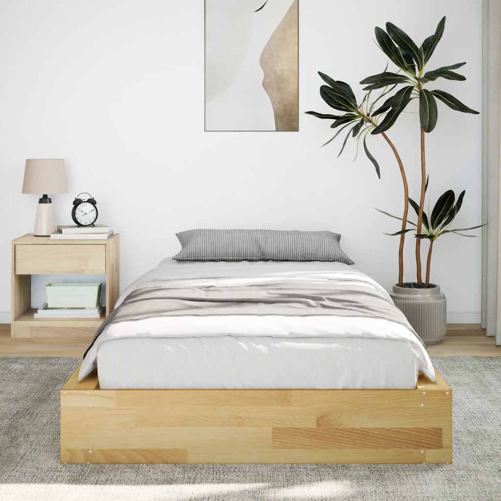 Bed Frame | Oak | Solid oak wood | Single | Bed Frame | Rectangular