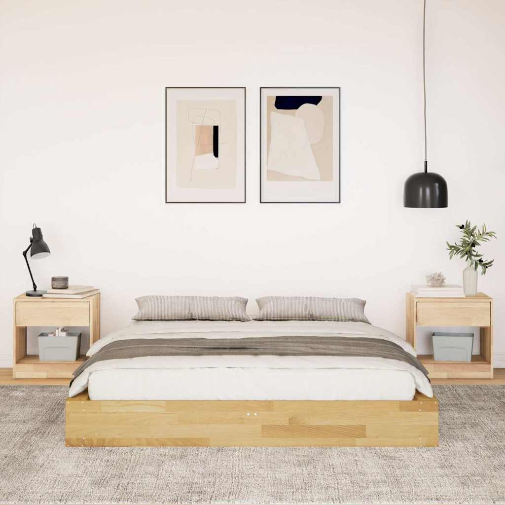 Bed Frame | Oak | Solid oak wood | Double | Rectangle | Rustic | Durable