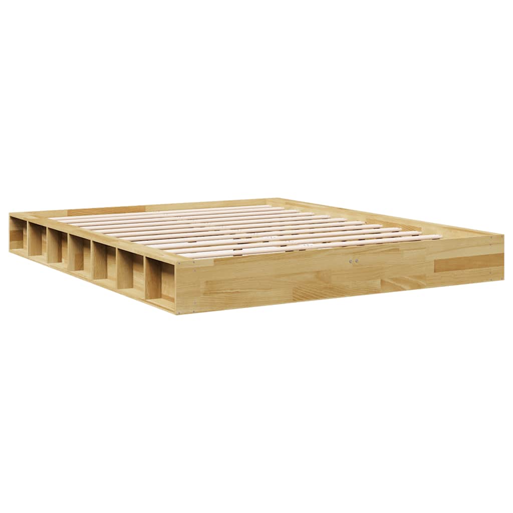 Bed Frame | Oak | Solid oak wood | Double | Rectangle | Rustic | Durable