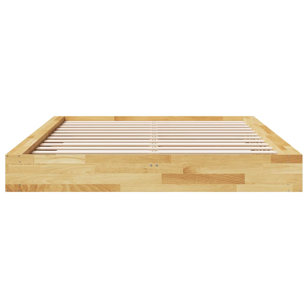 Bed Frame without Mattress 140x190 cm Solid Wood Oak
