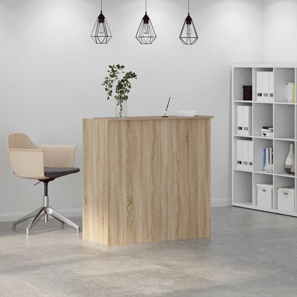 vidaXL Reception Desk Sonoma Oak 100x50x103.5 cm Engineered Wood