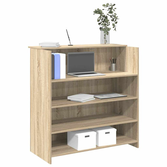 vidaXL Reception Desk Sonoma Oak 100x50x103.5 cm Engineered Wood