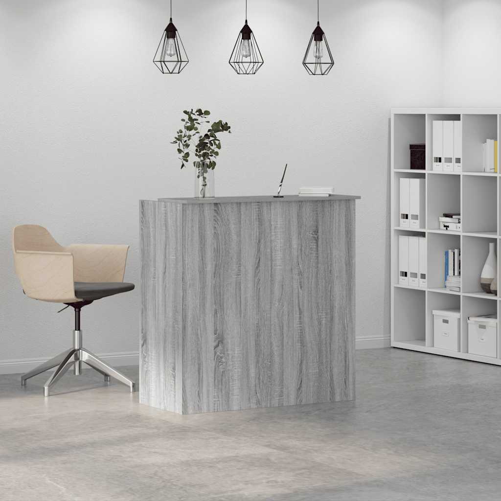 vidaXL Reception Desk Grey Sonoma 100x50x103.5 cm Engineered Wood