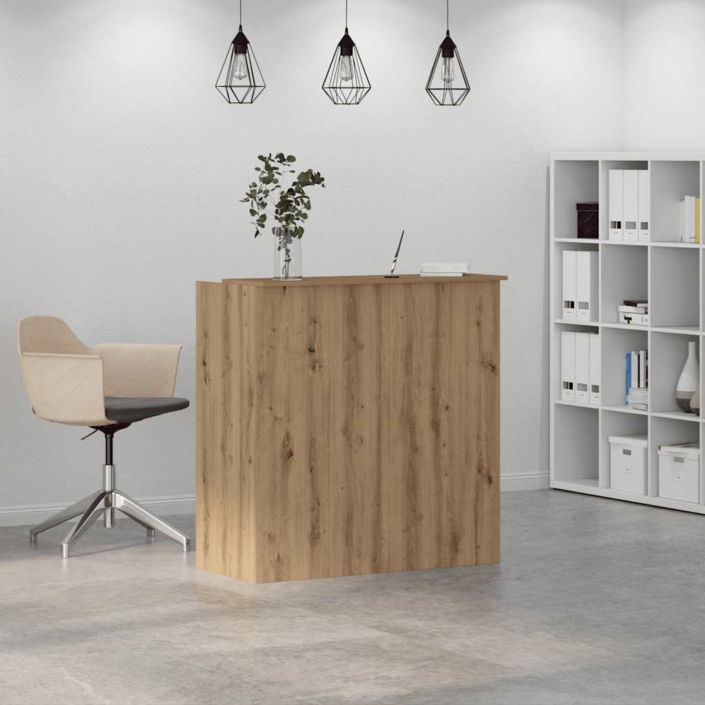 vidaXL Reception Desk Artisan Oak 100x50x103.5 cm Engineered Wood