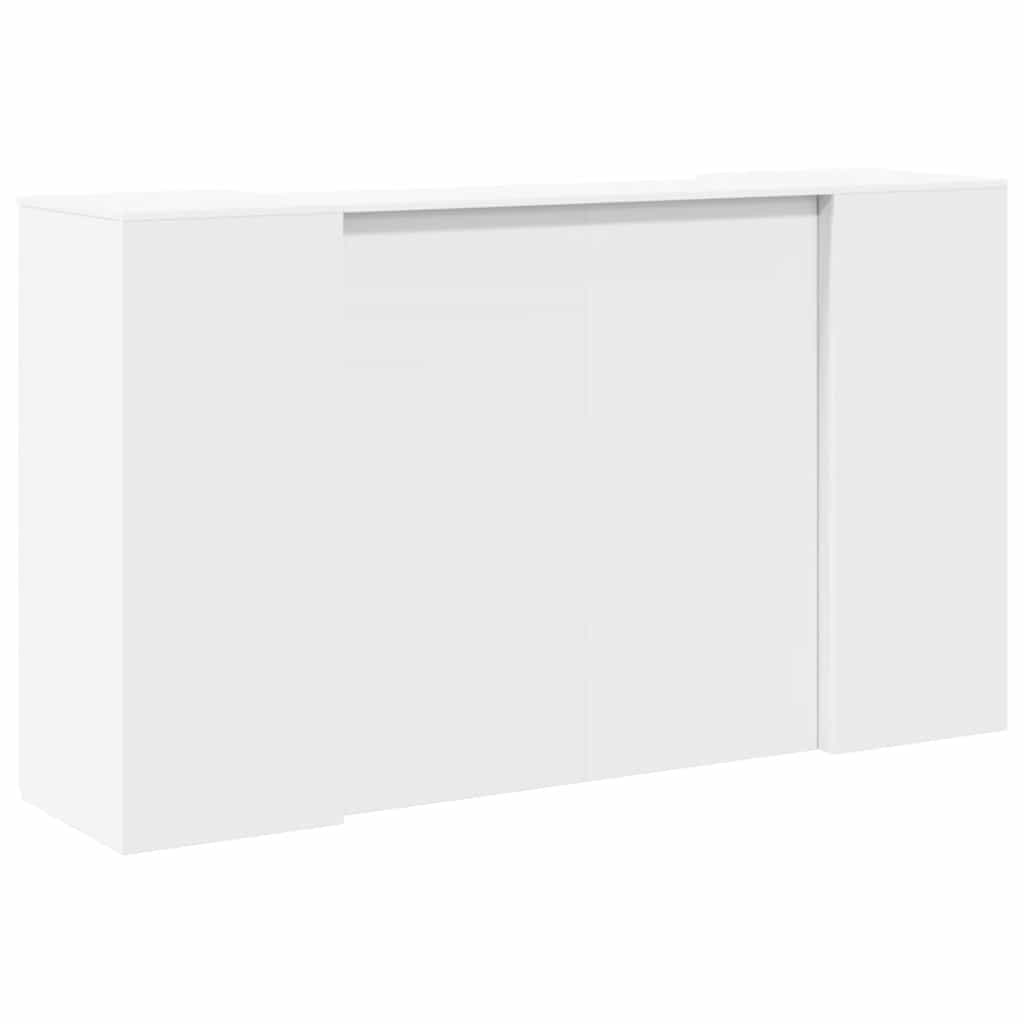 vidaXL Reception Desk White 180x50x103.5 cm Engineered Wood