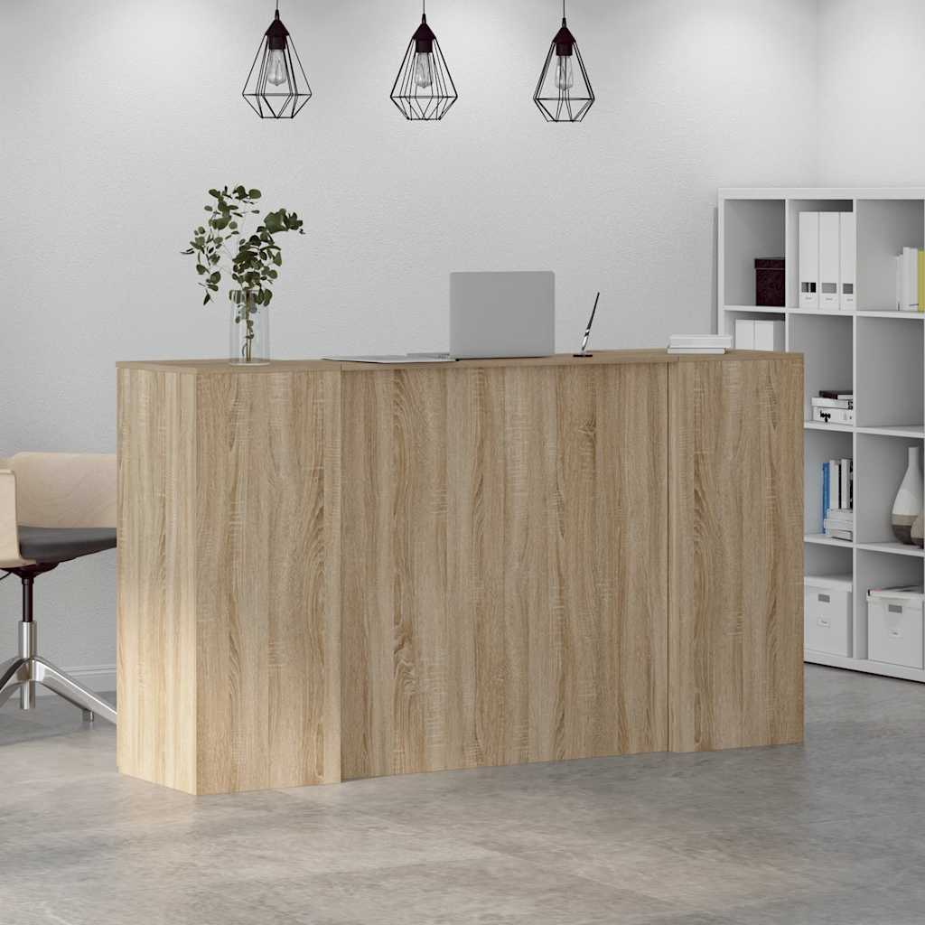 vidaXL Reception Desk Sonoma Oak 180x50x103.5 cm Engineered Wood