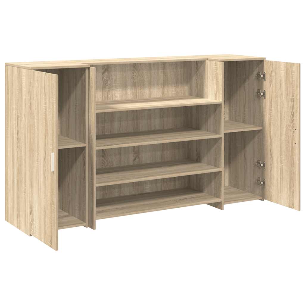 vidaXL Reception Desk Sonoma Oak 180x50x103.5 cm Engineered Wood