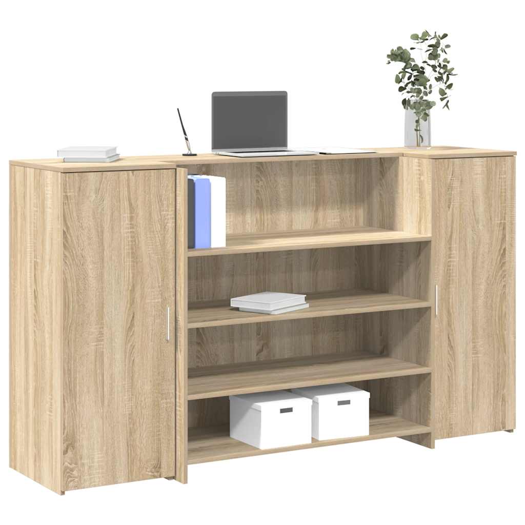 vidaXL Reception Desk Sonoma Oak 180x50x103.5 cm Engineered Wood