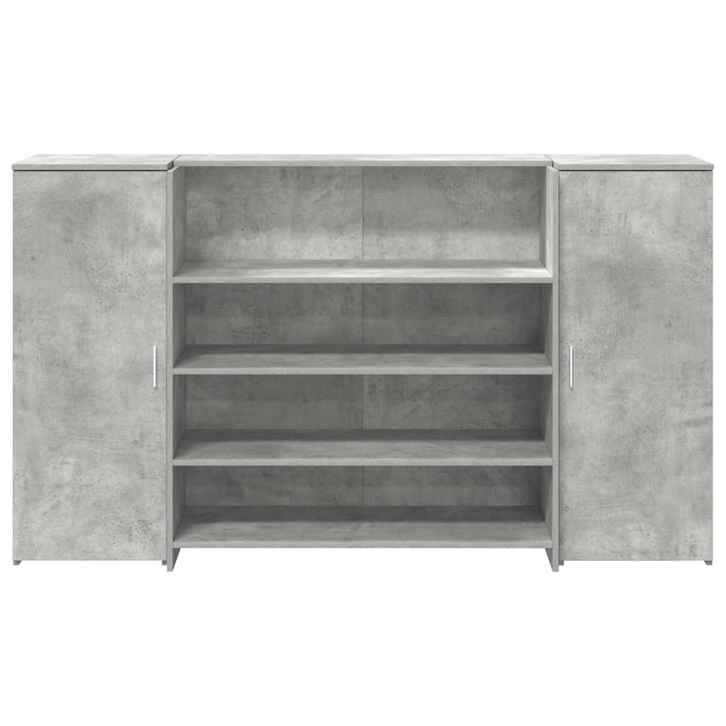 vidaXL Reception Desk Concrete Grey 180x50x103.5 cm Engineered Wood