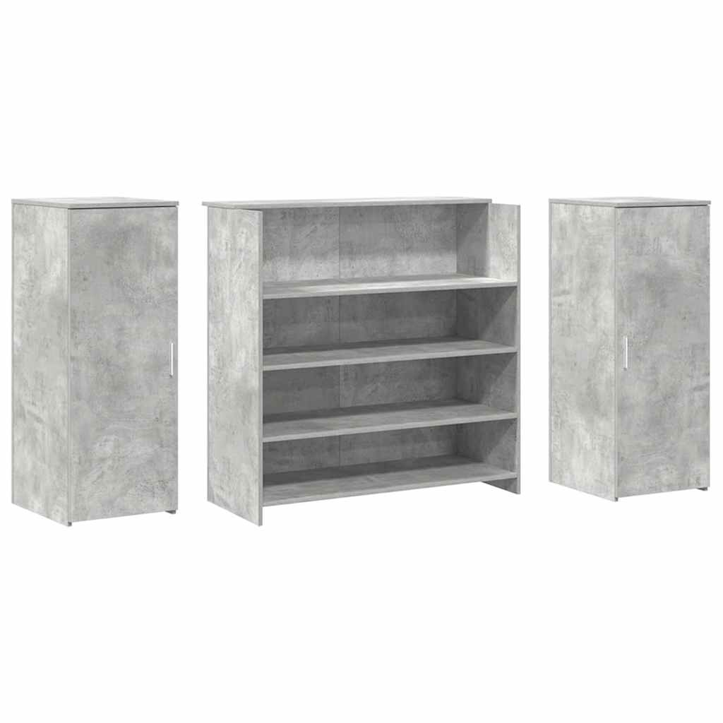 vidaXL Reception Desk Concrete Grey 180x50x103.5 cm Engineered Wood