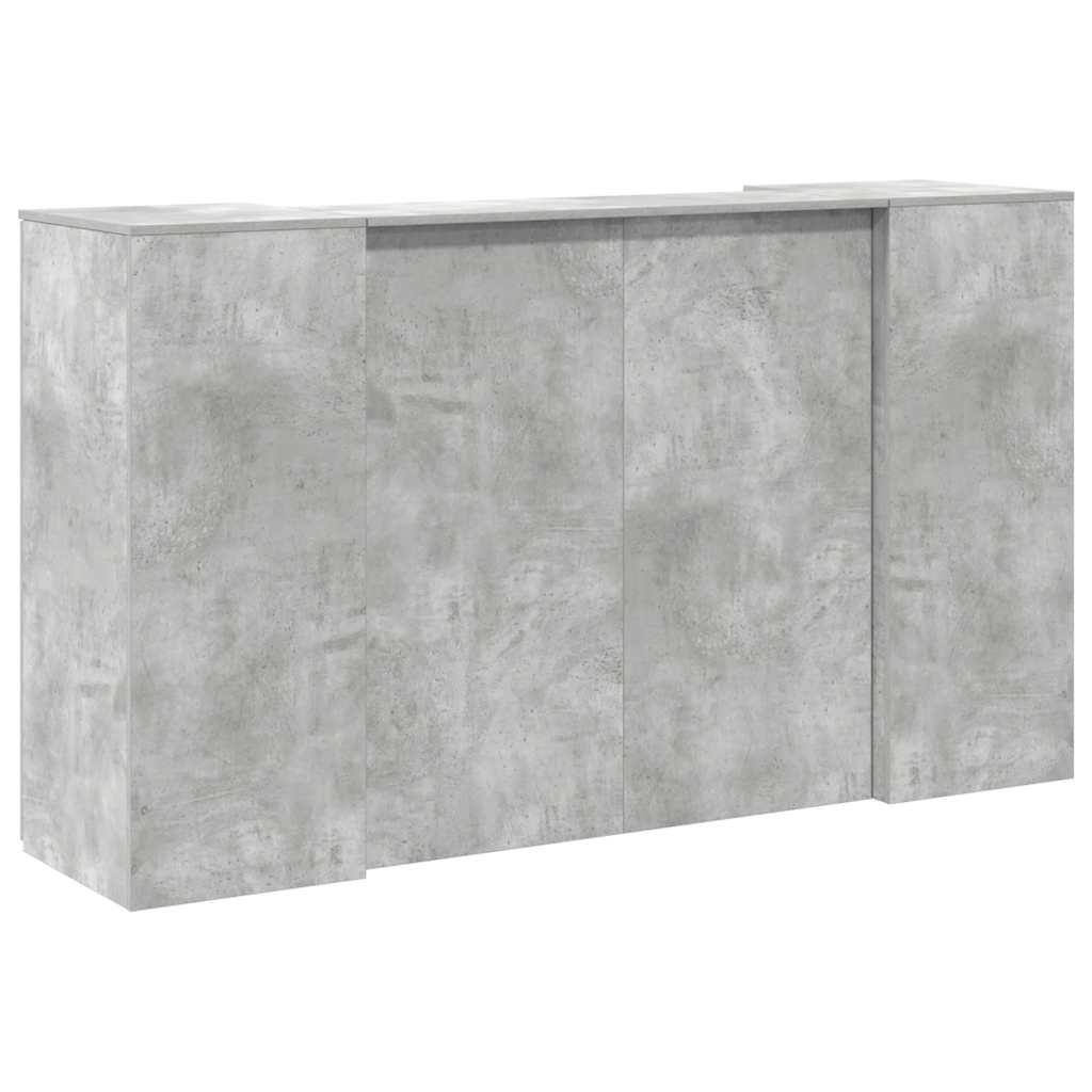 vidaXL Reception Desk Concrete Grey 180x50x103.5 cm Engineered Wood