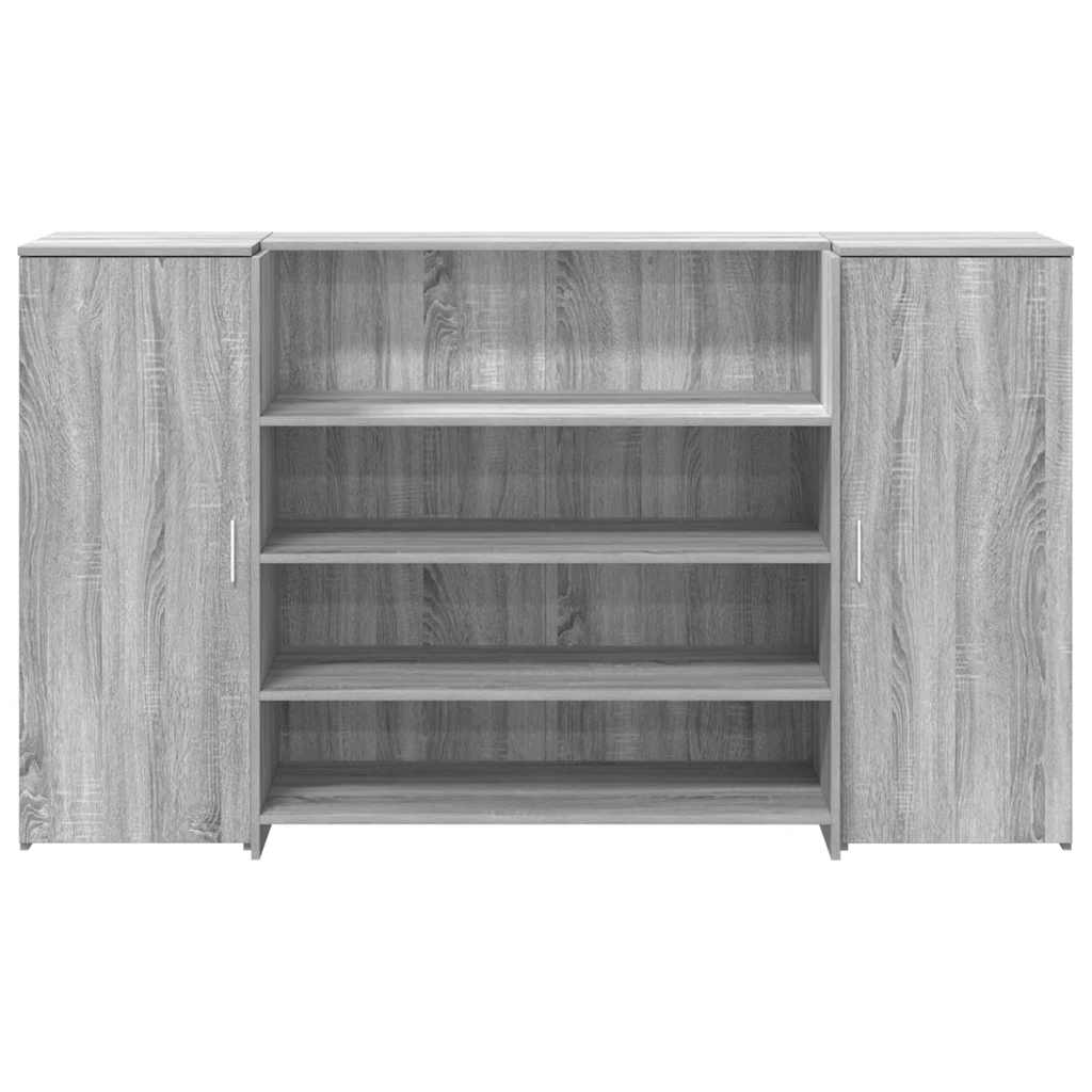 vidaXL Reception Desk Grey Sonoma 180x50x103.5 cm Engineered Wood