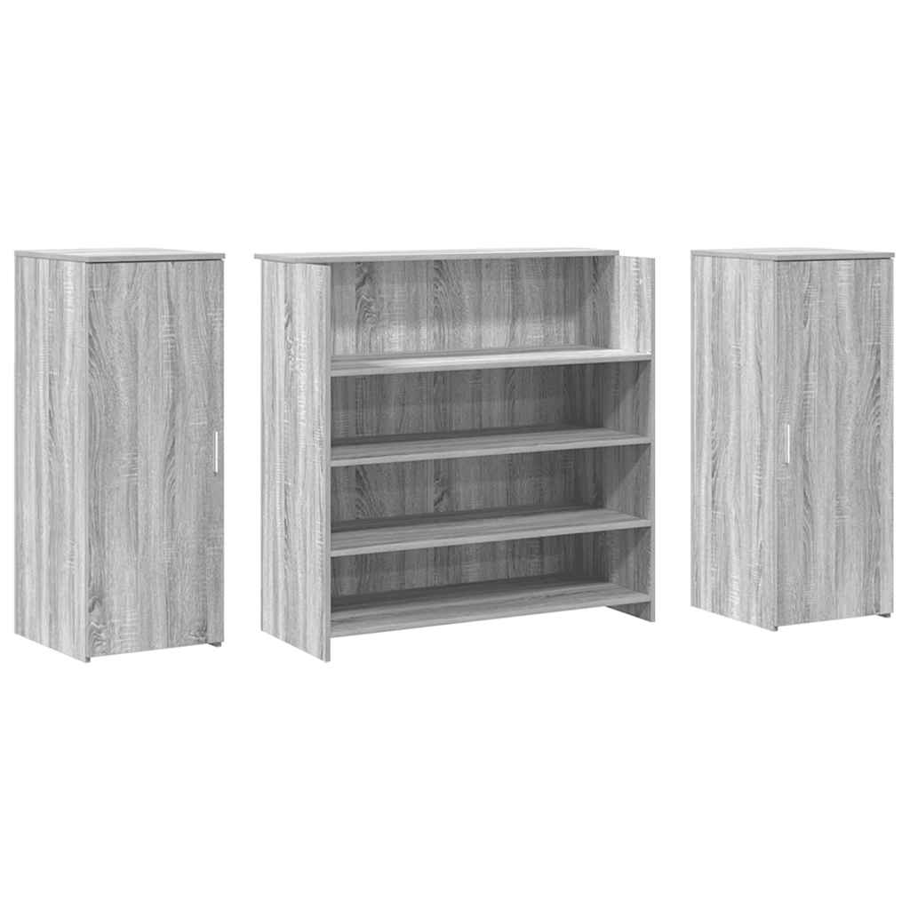 vidaXL Reception Desk Grey Sonoma 180x50x103.5 cm Engineered Wood