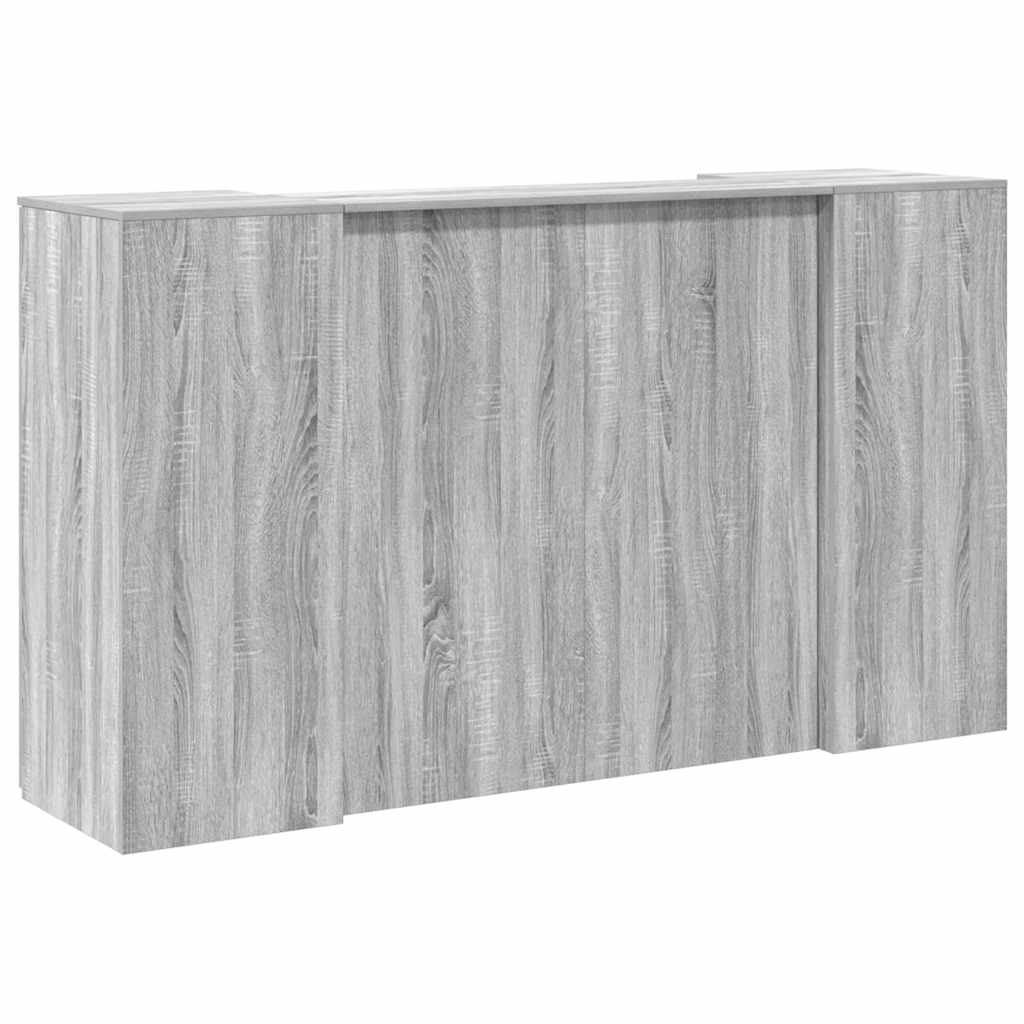 vidaXL Reception Desk Grey Sonoma 180x50x103.5 cm Engineered Wood