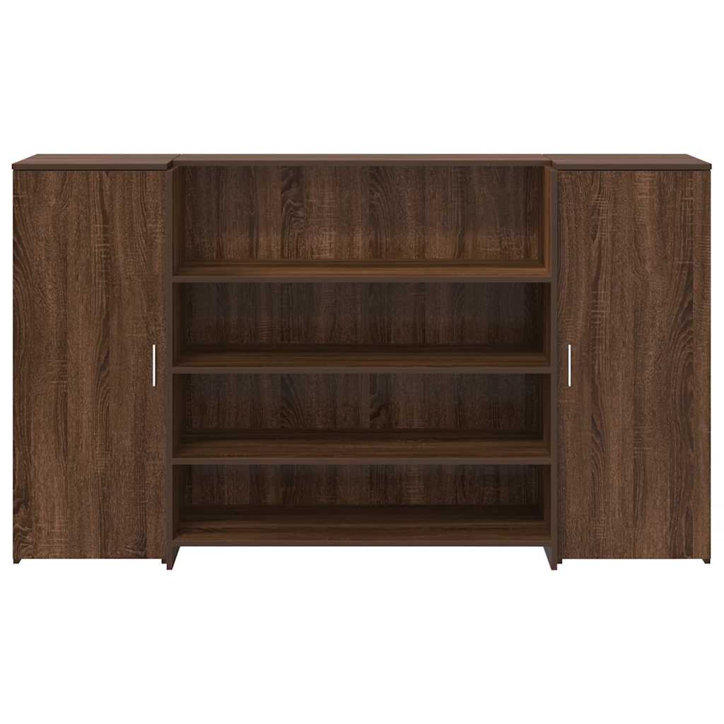 vidaXL Reception Desk Brown Oak 180x50x103.5 cm Engineered Wood