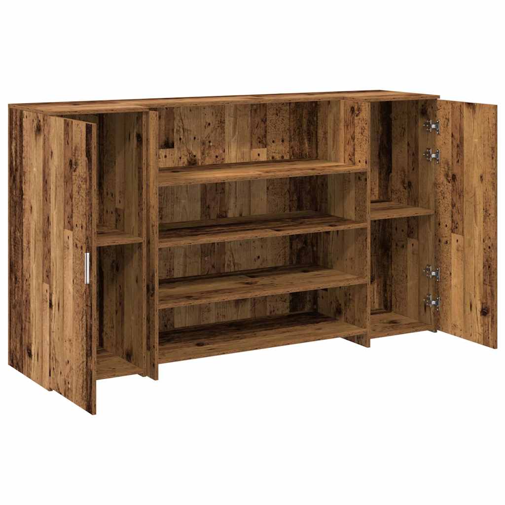 vidaXL Reception Desk Old Wood 180x50x103.5 cm Engineered Wood