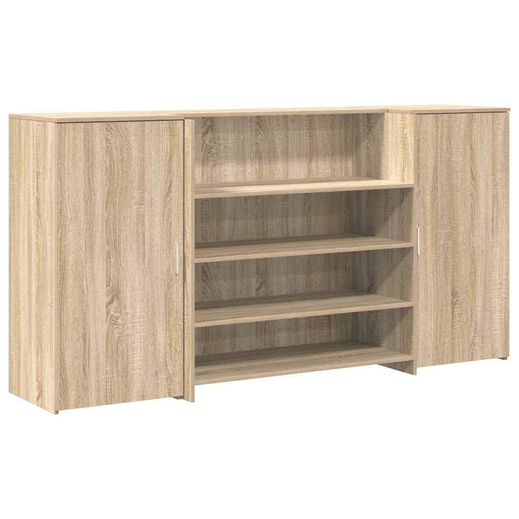 vidaXL Reception Desk Sonoma Oak 200x50x103.5 cm Engineered Wood