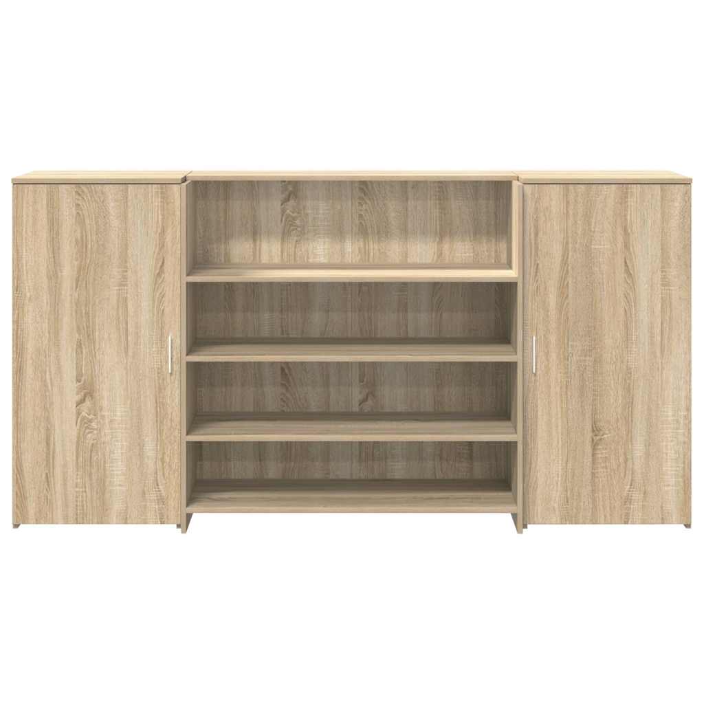 vidaXL Reception Desk Sonoma Oak 200x50x103.5 cm Engineered Wood