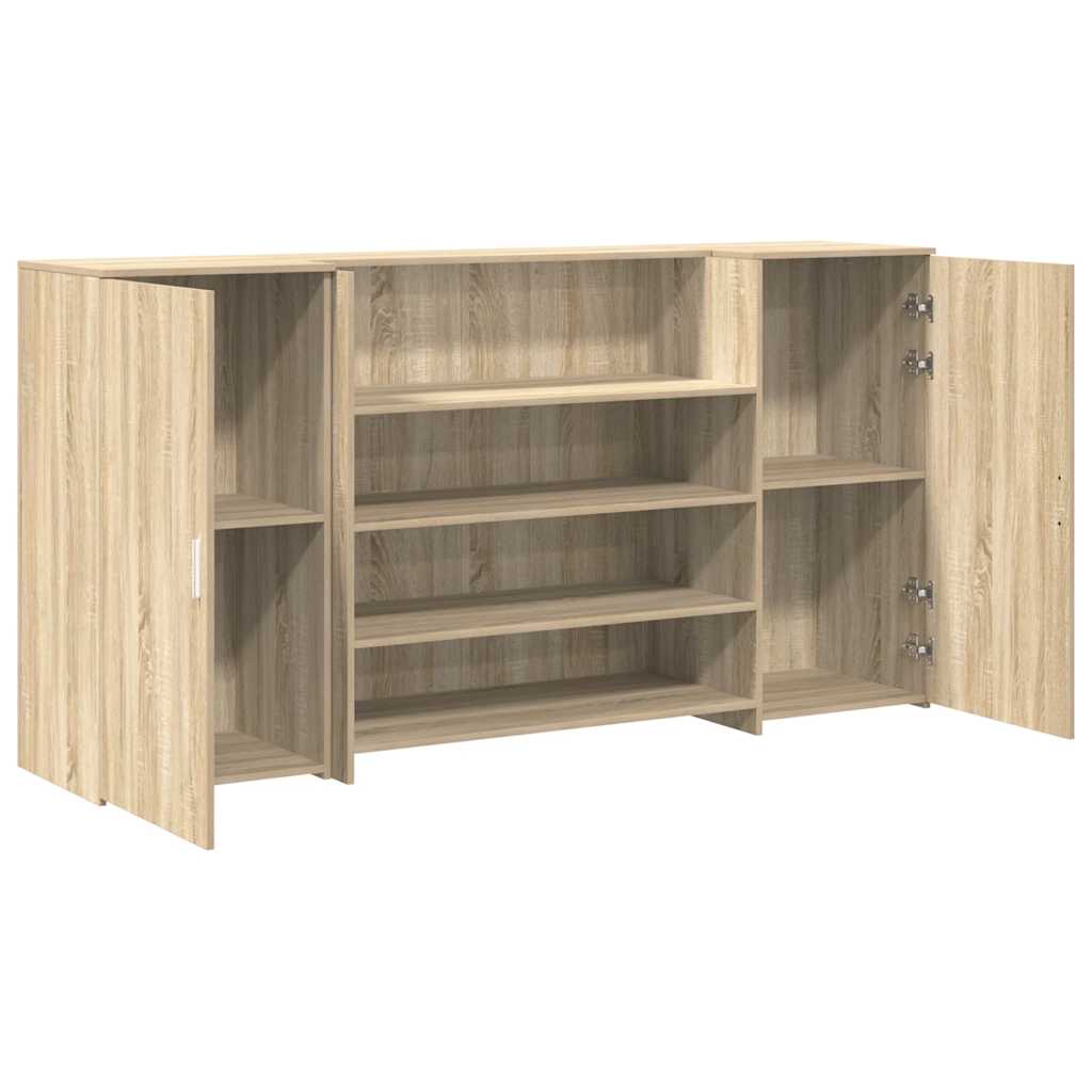 vidaXL Reception Desk Sonoma Oak 200x50x103.5 cm Engineered Wood