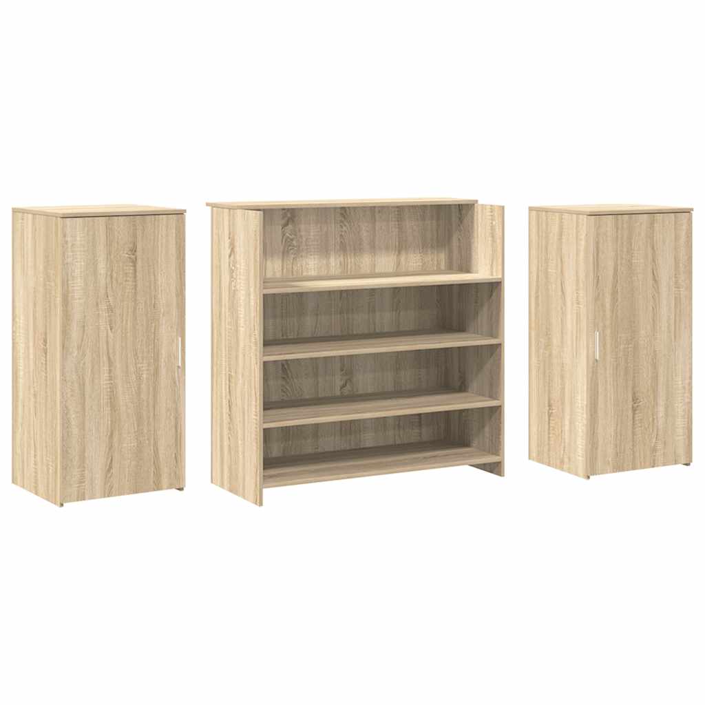 vidaXL Reception Desk Sonoma Oak 200x50x103.5 cm Engineered Wood