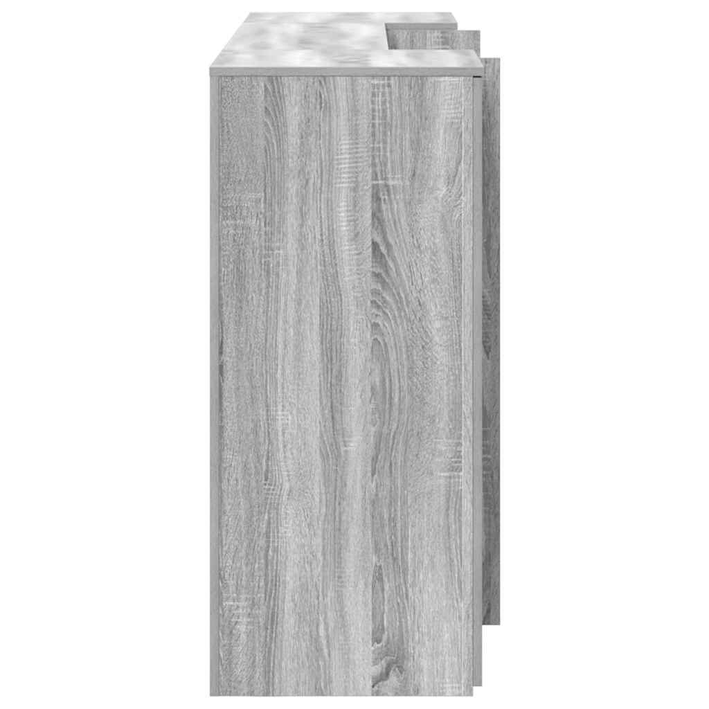 vidaXL Reception Desk Grey Sonoma 200x50x103.5 cm Engineered Wood