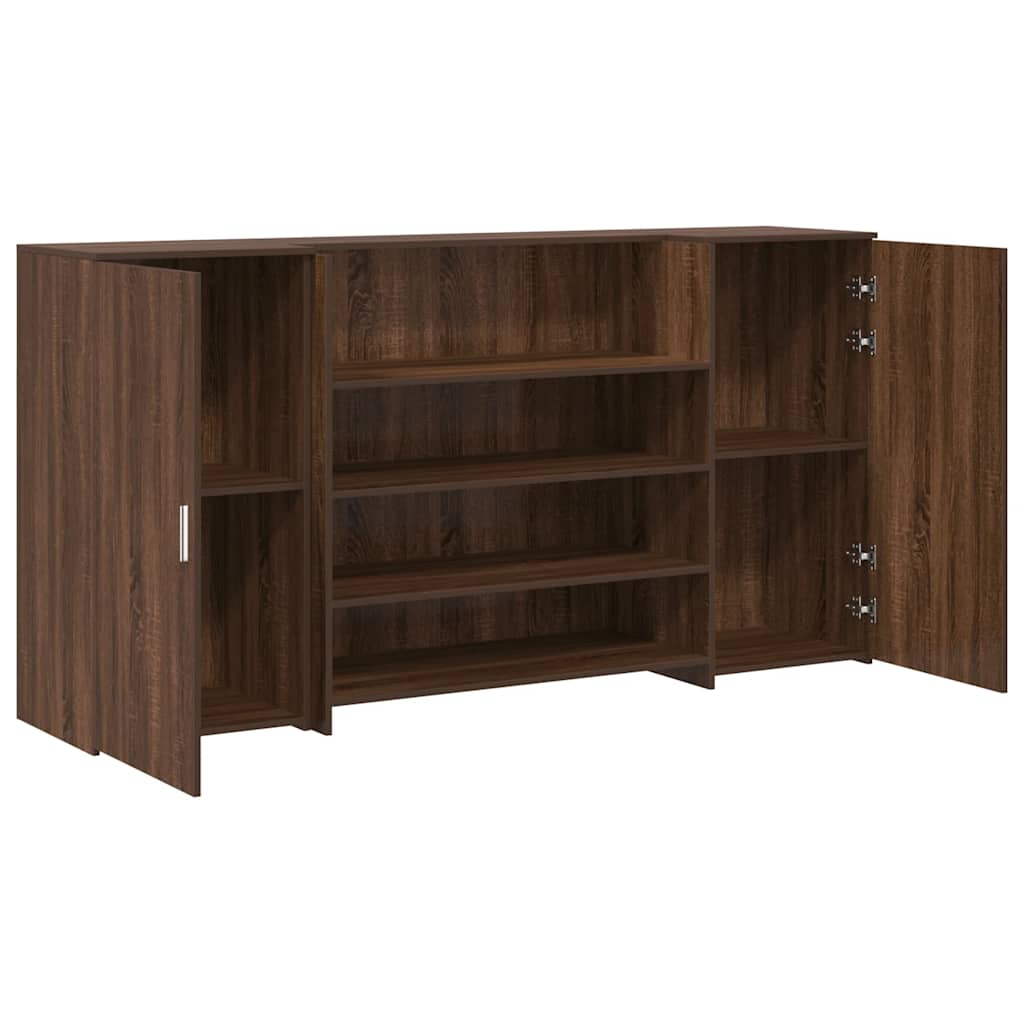 vidaXL Reception Desk Brown Oak 200x50x103.5 cm Engineered Wood