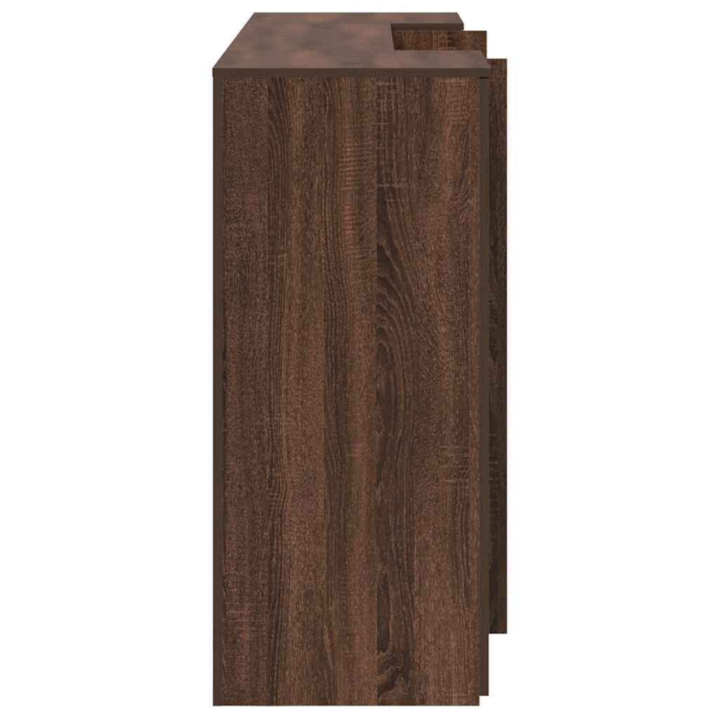 vidaXL Reception Desk Brown Oak 200x50x103.5 cm Engineered Wood