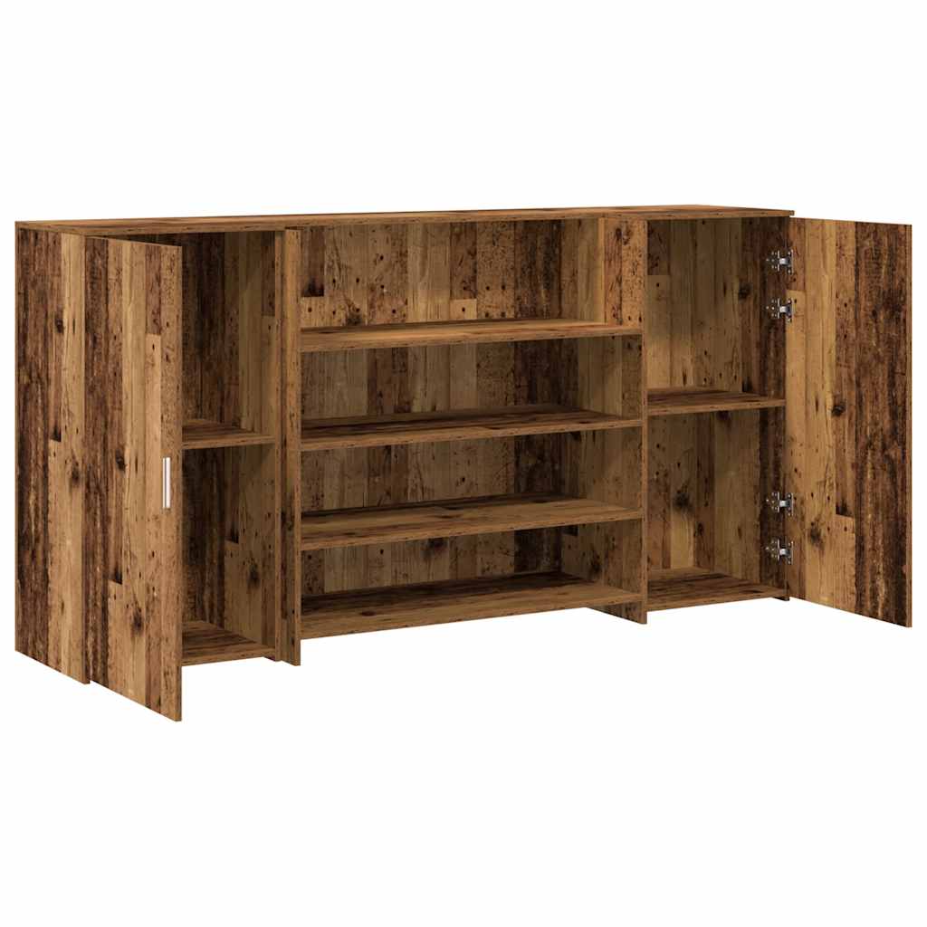 vidaXL Reception Desk Old Wood 200x50x103.5 cm Engineered Wood