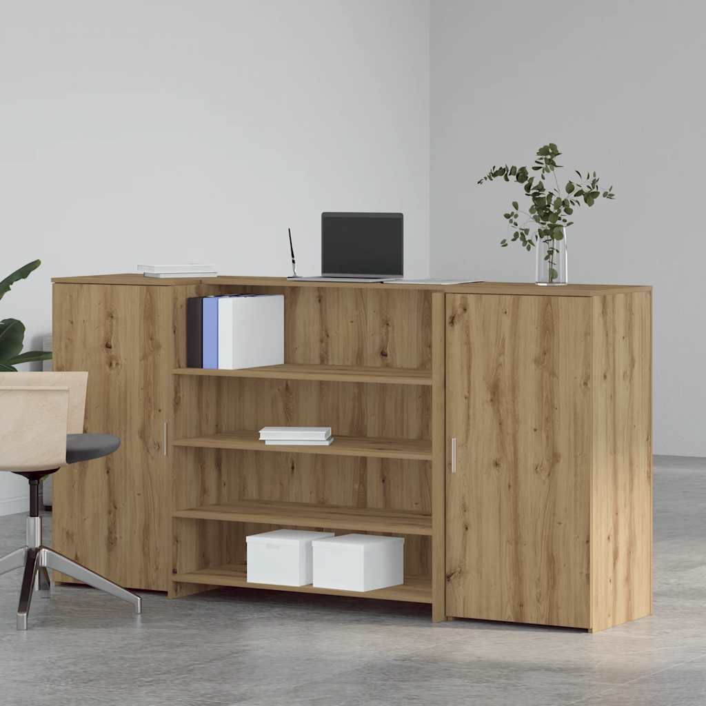 vidaXL Reception Desk Artisan Oak 200x50x103.5 cm Engineered Wood